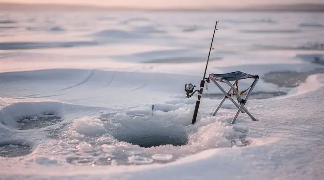 Ice fishing near Rovaniemi