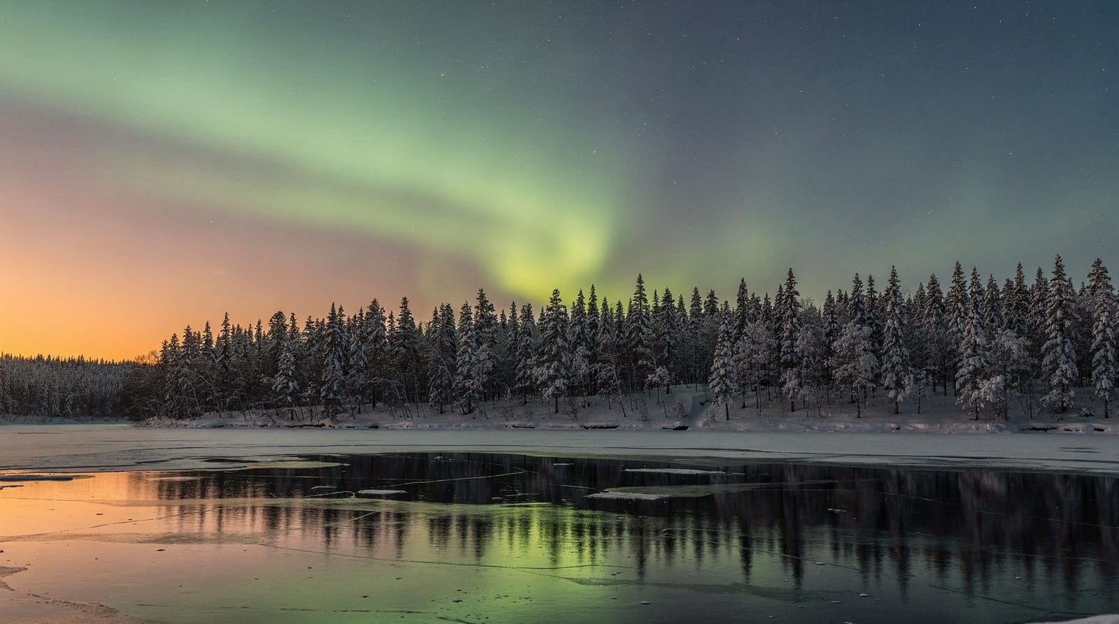 Traquer les aurores boréales à pied à Rovaniemi